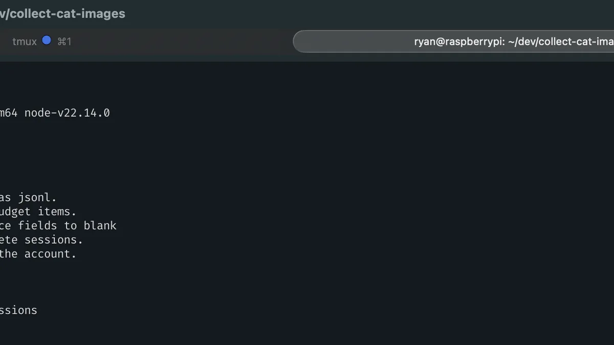 Terminal window showing eB CLI automation process
